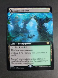 Festering Thicket (Extended Art) Rare MTG Edge of Eternities Commander - Image 1