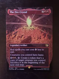 MTG Final Fantasy English The Fire Crystal Borderless 0337 Foil - Image 1
