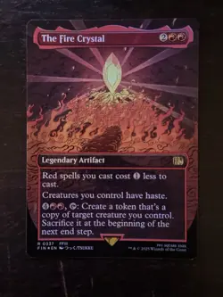 MTG Final Fantasy English The Fire Crystal Borderless 0337 Foil - Image 1