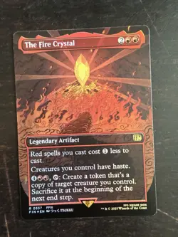 MTG Final Fantasy English The Fire Crystal Borderless 0337 Foil - Image 1