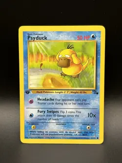 Psyduck 53/62 1st Edition Pokemon Fossil LP/NM - 0073 - Image 1