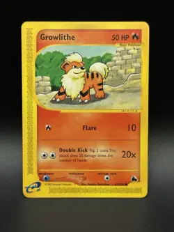 Growlithe 62/144 Pokemon Skyridge NM - 0078 - Image 1