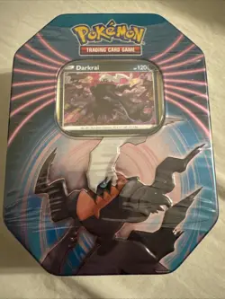 Sealed Pokemon TCG Knock Out Collector Tin Darkrai 3 Booster Packs Holo Foil New - Image 1