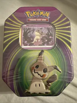 New MIMIKYU Pokemon 2021 Tin FACTORY SEALED 3 Booster Packs + Promo HOLO - Image 1