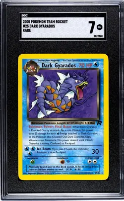 2000 Pokemon Team Rocket Dark Gyarados SGC 7 - Image 1