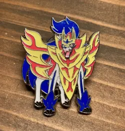 Pokemon Zamagenta Metal Pin Badge JPN Limited Edition Rare Model VHTF Anime Trad - Image 1