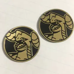 2 Pokemon Gabrias Coin JPN Limited Edition Rare Model VHTF Anime Trading Cards C - Image 1