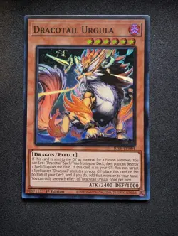 Yugioh! TCG - Dracotail Urgula - Super Rare - JUSH-EN004 - Justice Hunters - 1st - Image 1