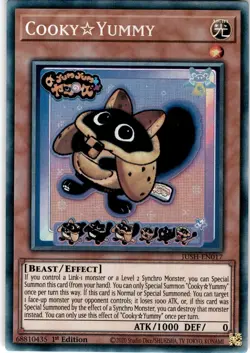 Cooky Yummy JUSH-EN017 Collector's Rare Yugioh Justice Hunters NM/M 1st Ed - Image 1