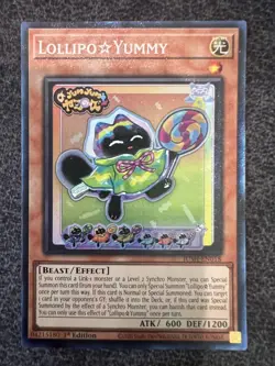 Yugioh! Lollipo Yummy Collector ‘s Rare Near Mint 1st Edition JUSH-EN018 NM/M - Image 1