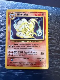 Ninetales 🔥 12/102 Pokemon Base Set Holo Rare Card WOTC WIZARDS - Image 1