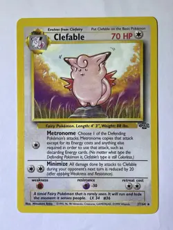 1999 Clefable Pokemon Card Jungle 17/64 TCG WoTC - Image 1
