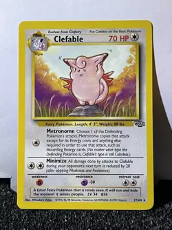 1999 Clefable Pokemon Card Jungle 17/64 TCG WoTC - Image 4