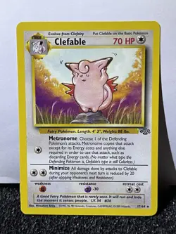 1999 Clefable Pokemon Card Jungle 17/64 TCG WoTC - Image 3