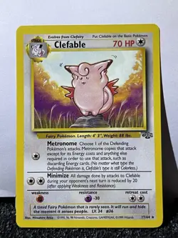 1999 Clefable Pokemon Card Jungle 17/64 TCG WoTC - Image 4