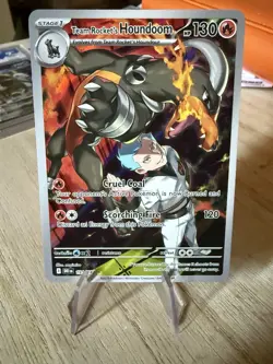 Team Rocket's Houndoom 191/182 Destined Rivals Holo Full Art Pokemon Card - Image 1