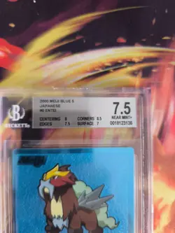 Pokemon Card Japanese Entei Blue Meiji Promo Chocolate BGS Beckett 7.5 - Image 4