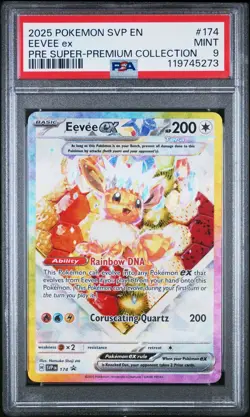 Pokemon Eevee TCG Prismatic Evolutions Black Star Promo Card 174 PSA 9 Mint - Image 4