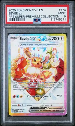 Pokemon Eevee TCG Prismatic Evolutions Black Star Promo Card 174 PSA 9 Mint - Image 5