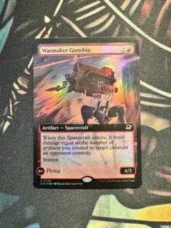MTG Edge Of Eternities Warmaker Gunship EOE 339 Rare Foil Extended Art - Image 1