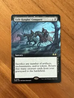 MTG Wilds of Eldraine - Lich-Knights' Conquest Extended Art rare R 0338 - Image 1