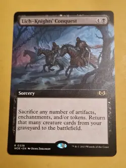 MTG Wilds of Eldraine - Lich-Knights' Conquest Extended Art rare R 0338 - Image 1