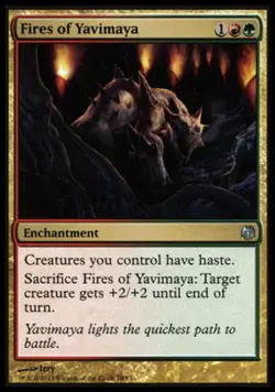 Fires of Yavimaya - Light Play MTG Duel Decks: Heroes vs Monsters - Image 1