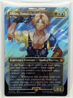 Tidus, Yuna's Guardian (0213) (Borderless) (Surge Foil) Commander MTG FF - Image 1