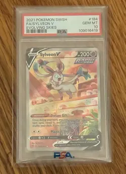 2021 Pokemon Sword & Shield Evolving Skies Sylveon V Fa PSA 10 Gem Mint #184 - Image 1