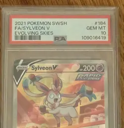 2021 Pokemon Sword & Shield Evolving Skies Sylveon V Fa PSA 10 Gem Mint #184 - Image 2