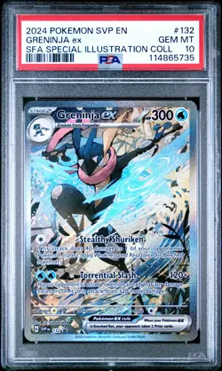2024 POKEMON SVP EN-SV BLACK STAR PROMO #132 GRENINJA EX PSA 10 - Image 1