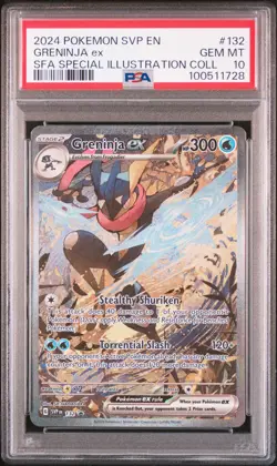 2024 POKEMON SVP EN-SV BLACK STAR PROMO #132 GRENINJA EX PSA 10 - Image 1