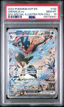 2024 POKEMON SVP EN-SV BLACK STAR PROMO #132 GRENINJA EX PSA 10 - Image 1