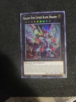Galaxy-Eyes Cipher Blade Dragon - EXFO-ENSE4 - Super Rare Limited Ed Yugioh - LP - Image 1
