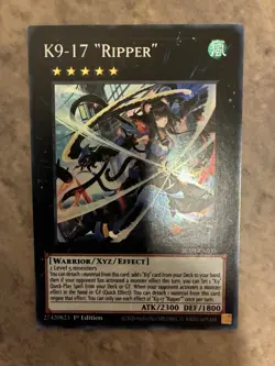 Yugioh! TCG - K9-17 "Ripper" - Super Rare - JUSH-EN035 - Justice Hunters - 1st - Image 1