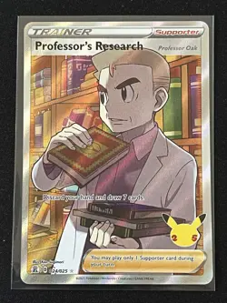 Pokemon TCG Celebrations Professor's Research Ultra Rare Holo Card 024/025 - Image 1
