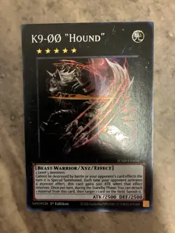Yugioh! TCG - K9-00 "Hound" - Super Rare - JUSH-EN036 - Justice Hunters - 1st - Image 1