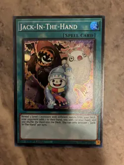 Yugioh! TCG - Jack-In-The-Hand - Super Rare - JUSH-EN054 - Justice Hunters - 1st - Image 1
