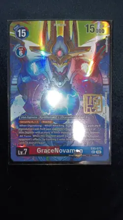 Digimon card game GraceNovamon World Convergence (BT21) EX5-073 M/NM pack fresh - Image 1