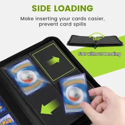 """Trading Card Binder with Sleeves, Premium 4 Pocket Ringless Card Binder 160 S - Image 5