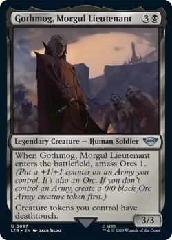 Gothmog, Morgul Lieutenant 0087 MTG LTR Uncommon NP - Image 1