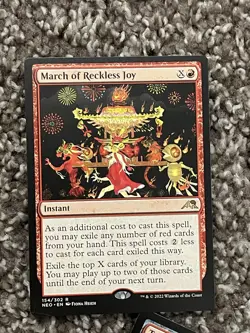 March of Reckless Joy Kamigawa: Neon Dynasty MTG #154 Rare - Image 1
