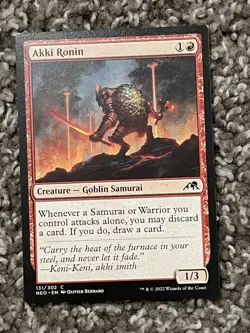 Akki Ronin Kamigawa: Neon Dynasty MTG #131 Common - Image 1