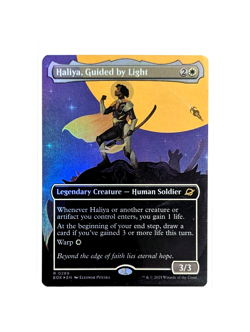 Haliya, Guided by Light R 0289 Borderless FOIL MTG Edge Of Eternities EOE NM/M - Image 1