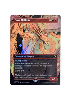 Nova Hellkite R 0309 Borderless FOIL MTG Edge Of Eternities EOE EN NM/M - Image 1