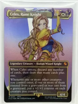 Celes, Rune Knight (0201) (Borderless) (Regular Foil) Commander: MTG FF - Image 1