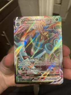 Dhelmise VMAX Rainbow Ultra Rare Shining Fates 010/072 2021 Pokemon TCG - Image 1