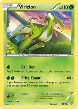Virizion Holo 12/98 Ancient Origins Pokemon TCG - Image 1
