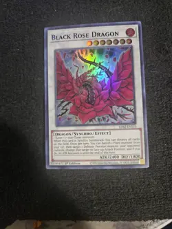 Yugioh Black Rose Dragon LDS2-EN110 Ultra Rare 1st Ed BLUE - Image 1