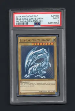 PSA 9 Blue Eyes White Dragon JPP01 Asian English Promo 2015 Yugioh - Image 1